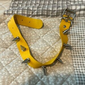 Yellow Spiked Choker